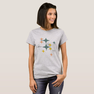 Camiseta Modelo atómico moderno de Eames Starbursts de los