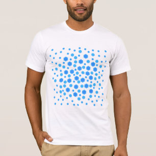Camiseta Modelo azul de los hexágonos