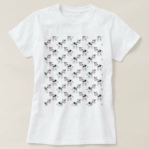 Camiseta Modelo blanco y negro de la vaca