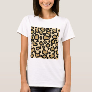 Camiseta Modelo, Brown y negro del estampado leopardo