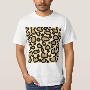Camiseta Modelo, Brown y negro del estampado leopardo