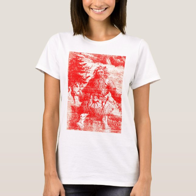 Camiseta Modelo colonial del período de Toile Papá Noel del (Anverso)
