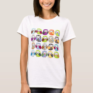 Camiseta Modelo colorido del búho