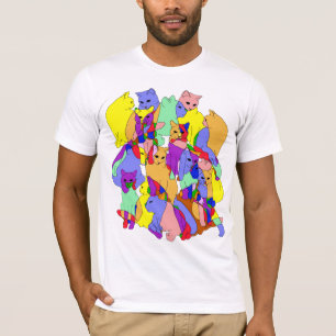 Camiseta Modelo colorido del gato
