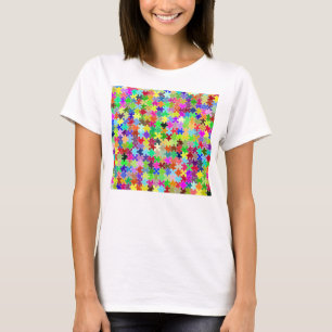 Camiseta Modelo colorido del rompecabezas