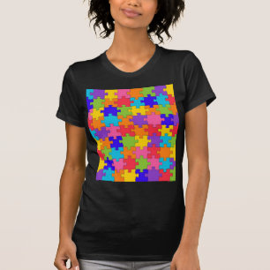 Camiseta Modelo colorido del rompecabezas