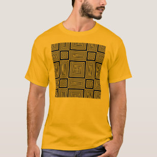 Camiseta modelo cuadrado blanco y negro