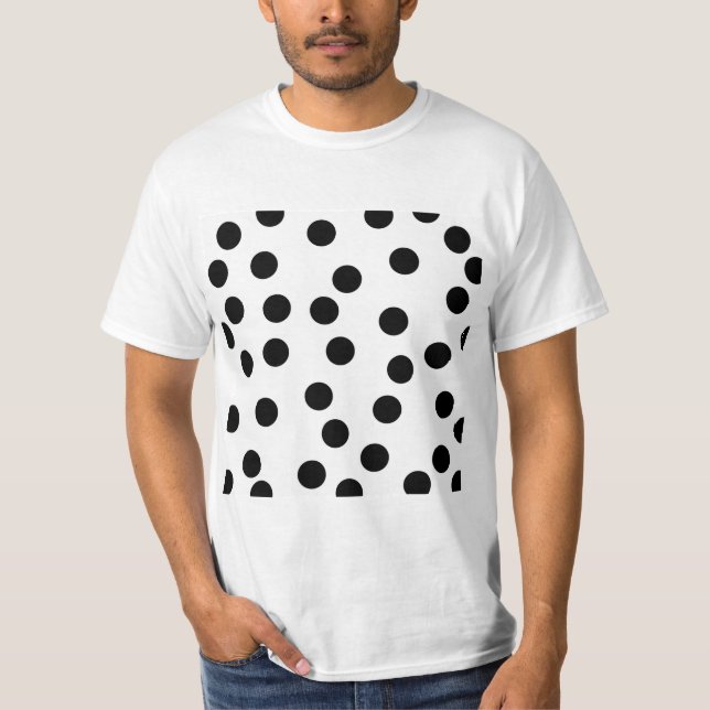 Camiseta Modelo dálmata blanco y negro del punto (Anverso)