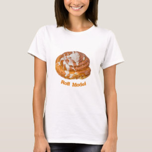Camiseta modelo de bollo de canela