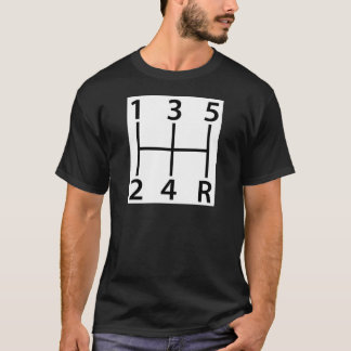 Camiseta modelo de cambio de 5 velocidades