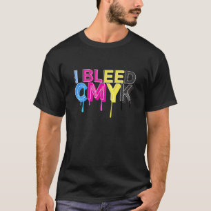 Camiseta Modelo de color CMYK Sangrado Chistes de profesore