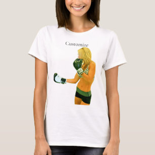 Camiseta Modelo de fitness femenino boxeo Thunder_Cove