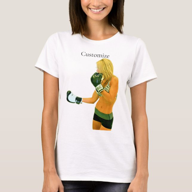 Camiseta Modelo de fitness femenino boxeo Thunder_Cove (Anverso)