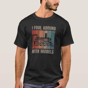 Camiseta Modelo De Locomotora De Vapor Ferroviaria Con