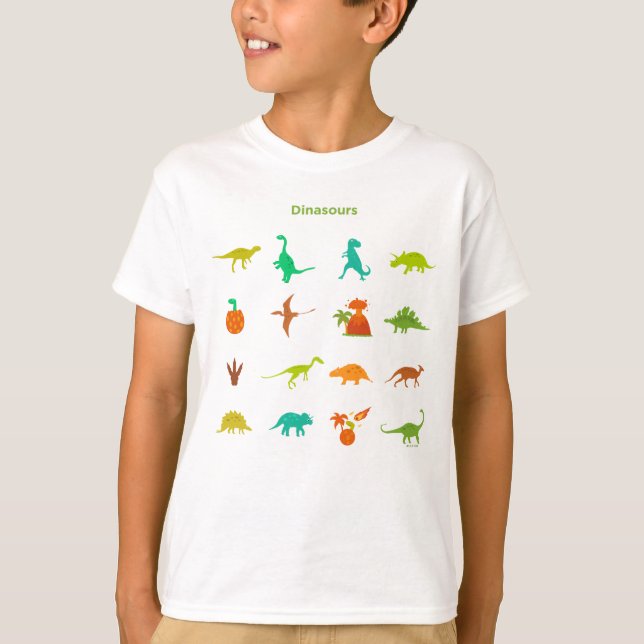 Camiseta Modelo de los dinosaurios (Anverso)