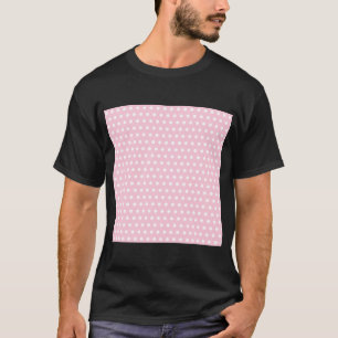 Camiseta Modelo de lunar rosado y blanco. Manchado
