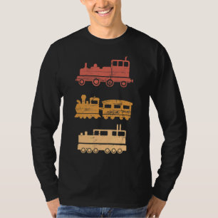 Camiseta Modelo de motor de tren retro Trae ferroviario de