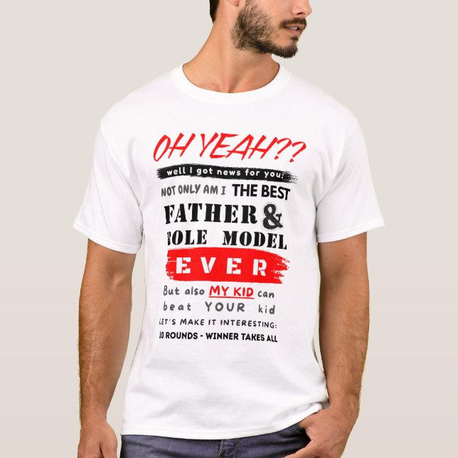 Camiseta Modelo de rol papá gracioso cita el día del padre (Anverso)