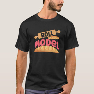Camiseta Modelo De Rollo En El Panorama De Pan