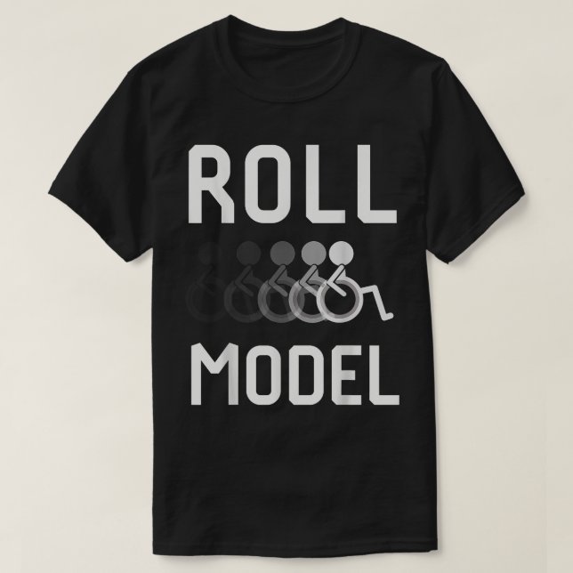 Camiseta Modelo de rollo para la conciencia de la discapaci (Diseño del anverso)