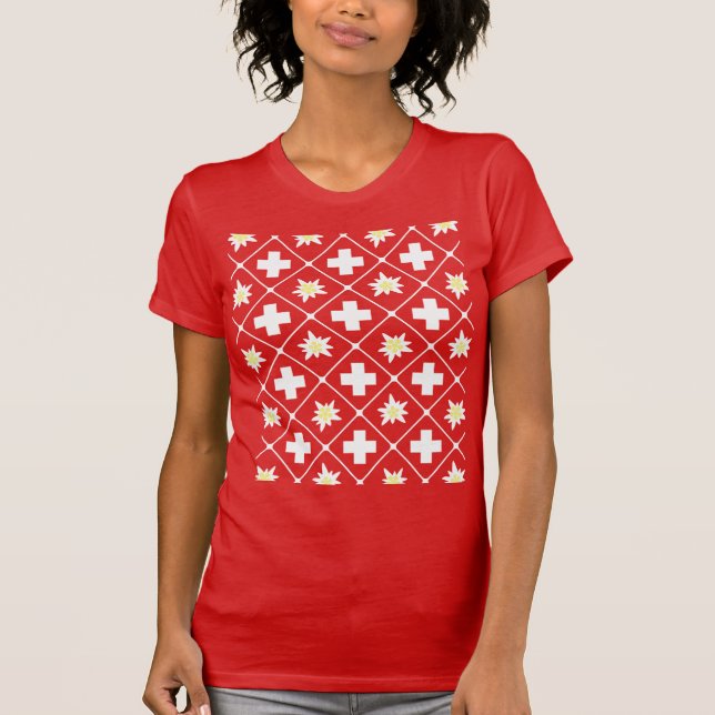 Camiseta Modelo de Suiza Edelweiss (Anverso)