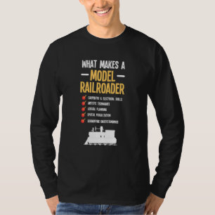 Camiseta Modelo de tren de locomotora de vapor ferroviario