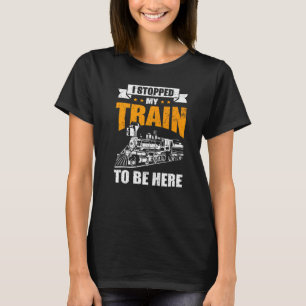 Camiseta Modelo de tren detenido Locomotora de vapor