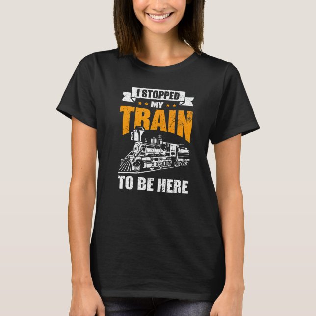 Camiseta Modelo de tren detenido Locomotora de vapor (Anverso)