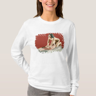 Camiseta Modelo de un grano de pulido de la mujer, viejo