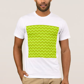 Camiseta Modelo de zigzag de la verde lima