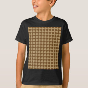 Camiseta Modelo del diamante de la combinación de Brown por