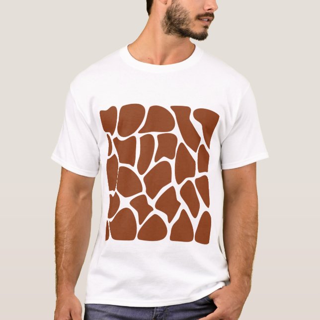 Camiseta Modelo del estampado de girafa de Brown (Anverso)
