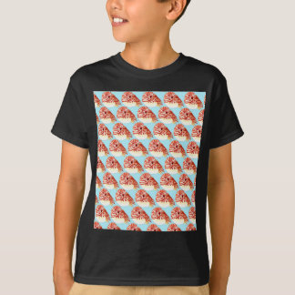 Camiseta Modelo del nautilus compartimentado en azul