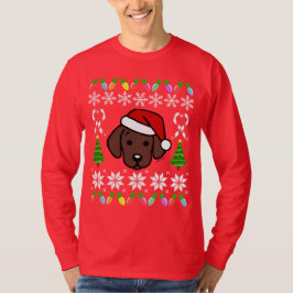 Camiseta Modelo del navidad del perrito de Labrador del