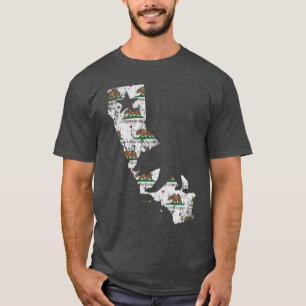 Camiseta Modelo del oso de la bandera del estado de