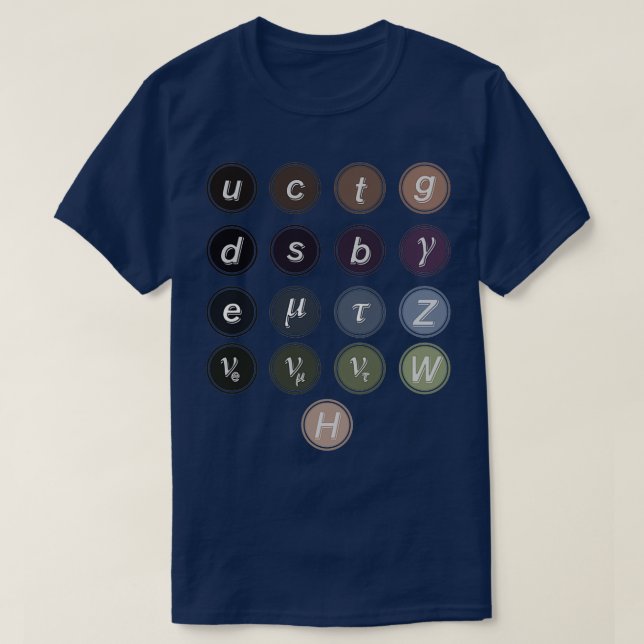 Camiseta Modelo estándar de física (Diseño del anverso)