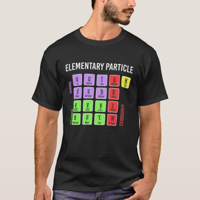 Camiseta Modelo estándar de física de partículas elementale (Anverso)