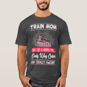 Camiseta Modelo femenino de tren modelo madre divertida mod