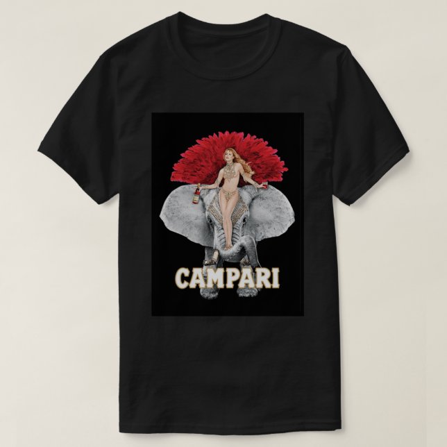 Camiseta Modelo Femenino Sobre El Elefante (Diseño del anverso)