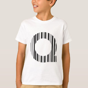 Camiseta Modelo inicial del código de barras de la CLAVE d