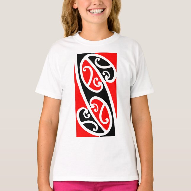 Camiseta Modelo maorí 2 de Kowhaiwhai (Anverso)