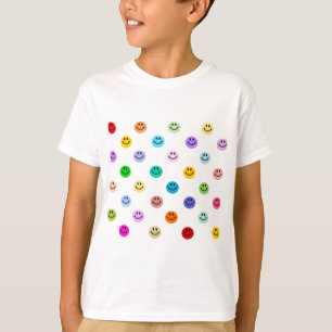 Camiseta Modelo multicolor de la cara del arco iris