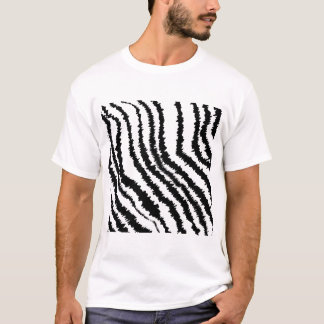 Camiseta Modelo negro del estampado de zebra