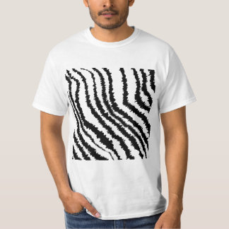 Camiseta Modelo negro del estampado de zebra