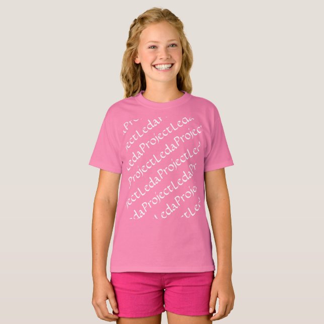 Camiseta Modelo negro huérfano de Leda del proyecto (Anverso completo)