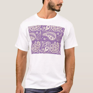 Camiseta Modelo púrpura y blanco de Paisley