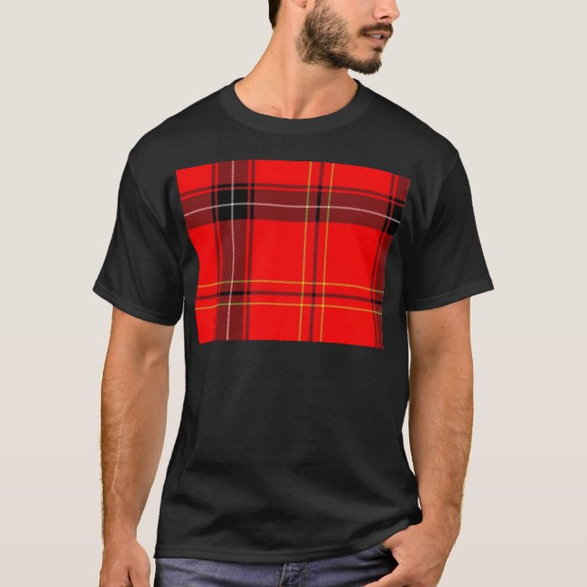Camiseta Modelo rojo clásico de la tela escocesa de tartán (Anverso)