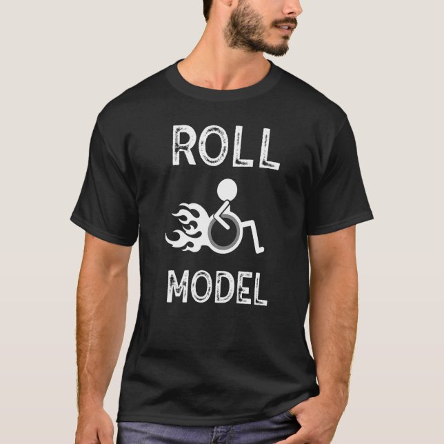 Camiseta Modelo Roll Conciencia sobre la discapacidad Lodo  (Anverso)