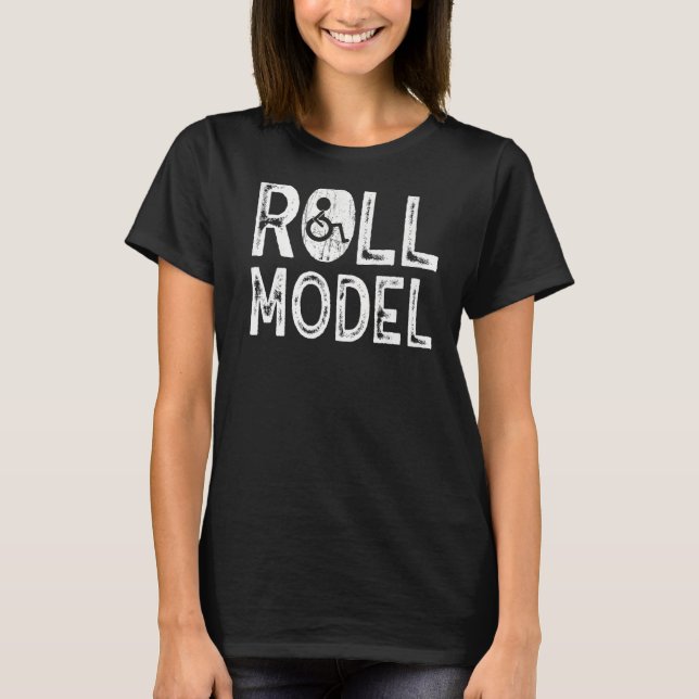 Camiseta Modelo Roll Conciencia sobre la discapacidad Lodo  (Anverso)