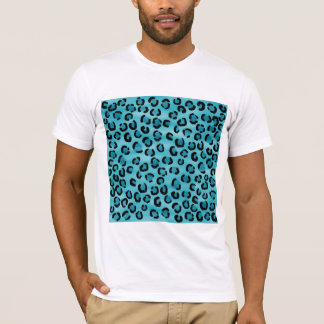 Camiseta Modelo verde azulado del estampado leopardo